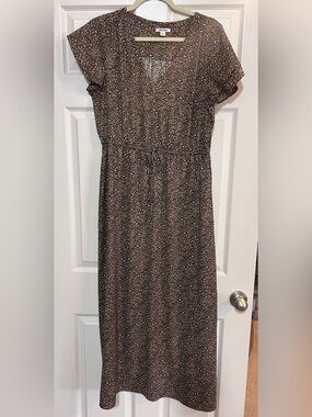 Goodthreads Brown & Black Leopard-Print Maxi Dress